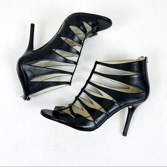 MICHAEL Michael Kors Black Leather Gladiator 4”Heels Size 8 - Picture 2 of 9